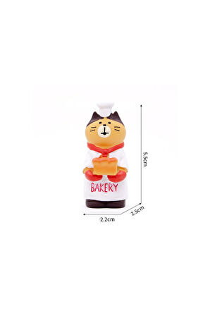 Pastacı Kedi Mini Figür