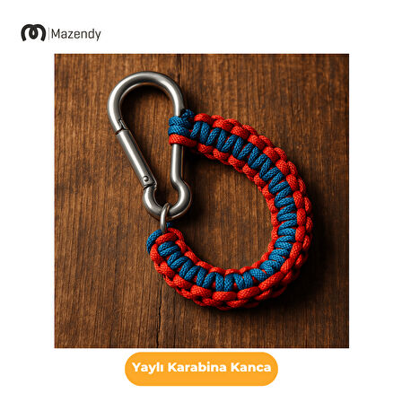 11x120 mm Düz Yaylı Karabina Kanca 3 Adet Paslanmaz Çelik Aparat