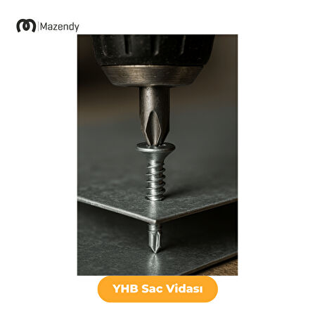 YHB Sac Vidası 4,2x50 mm 500 Adet Çelik Sac Bağlantı Vidası