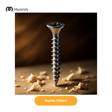 Sunta Vidası Galvanizli 5x50 mm 500 Adet