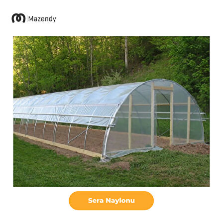 Sera Naylonu 2x21m 250 Mikron UV Koruyucu, Sağlam Şeffaf Sera Naylonu