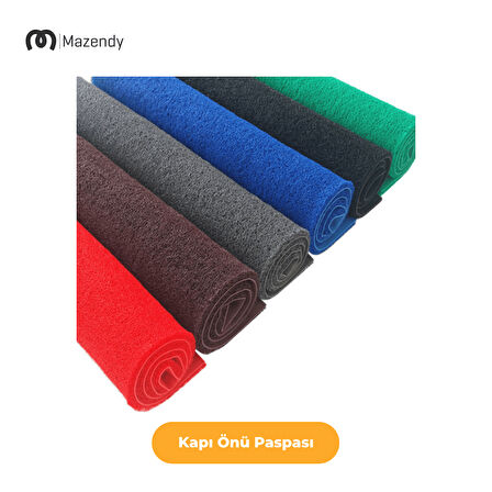 Kıvırcık Paspas 1x1m 14mm Yeşil Kapı Önü Kaymaz Dış Mekan Halısı