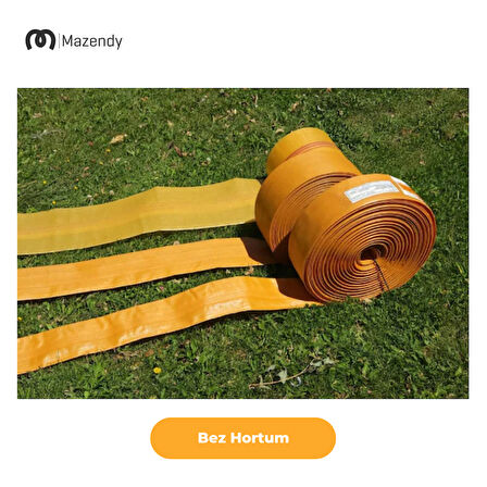 Süper Örme Bez Salma Sulama Hortumu 24cm x 100m Dayanıklı Yassı Bahçe Hortumu