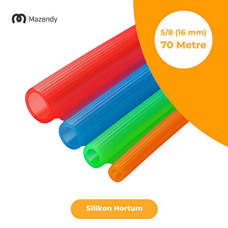 5/8" (16 mm) 70 m Sulama Silikon Hortum Bahçe Sulama