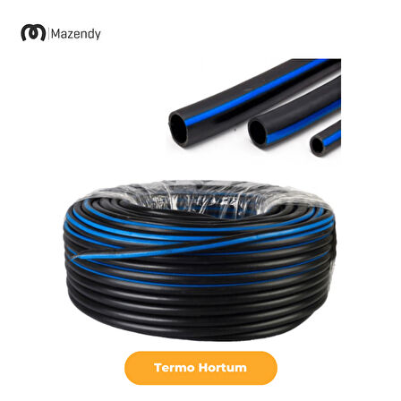 1" (25 mm) Çap 20 Metre Termo Kauçuk İplikli PVC Bahçe Sulama Hortumu Esnek Dayanıklı