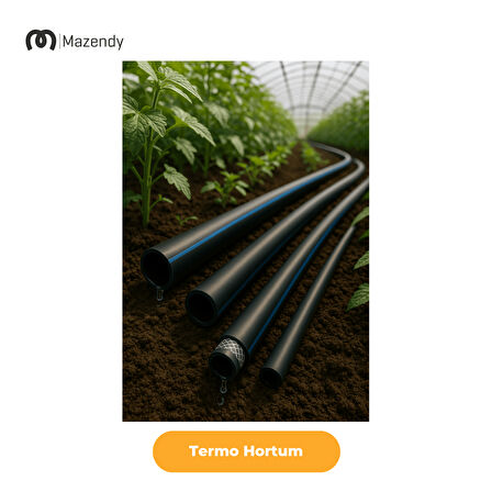 1 1/2" (38 mm) Çap 100 Metre Termo Kauçuk İplikli PVC Bahçe Sulama Hortumu Esnek Dayanıklı