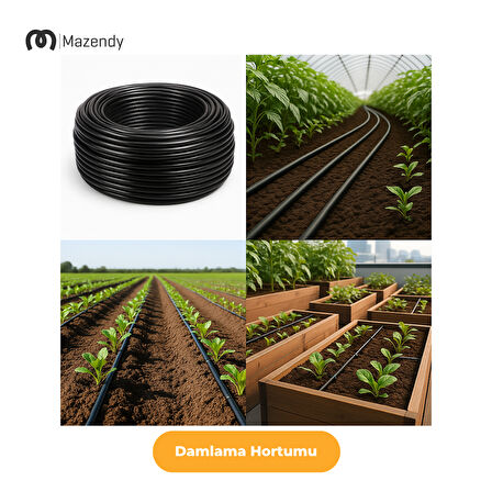 16 mm 25 m Deliksiz Damla Sulama Hortumu Tekli