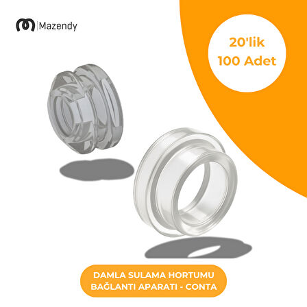 Damla Sulama Conta 20'lik - Dayanıklı ve Kolay Montajlı Bağlantı Parçası (100 Adet)