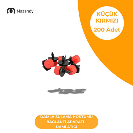 Damla Sulama Damlatıcı - Küçük Kırmızı (200 Adet)