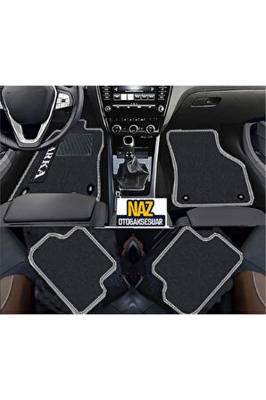Audi A7 2010-2018  Siyah Halı Gri Kenar Petek Topuk