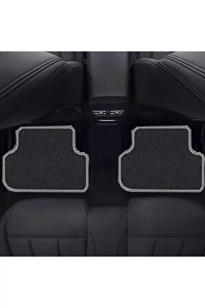 Audi A7 2010-2018  Siyah Halı Gri Kenar Petek Topuk