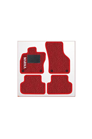 Audi A7 2010-2018 Kırmızı Halı Kırmızı Kenar Petek Topuk