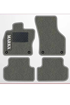 Audi A8 2010-2017 Gri Halı Gri Kenar Petek Topuk