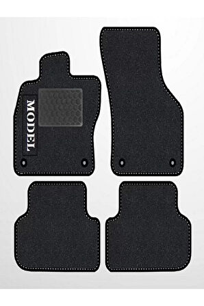 Nissan X-Trail 2013 - 2021   Siyah Halı Siyah Kenar Petek Topuk