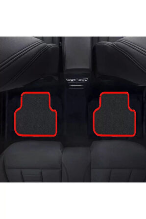 Volvo xc60-2008-2017   Siyah Halı Kırmızı Kenar Petek Topuk