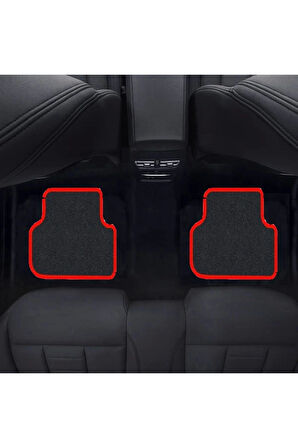 Volvo XC90 2015 Sonrası  Kırmızı Halı Siyah Kenar Petek Topuk