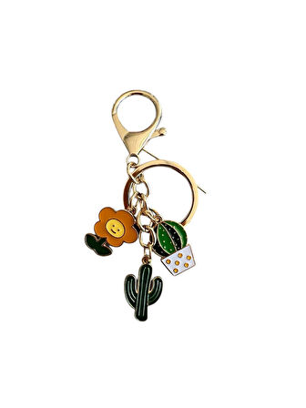 Kaktüs Metal Charm Anahtarlık