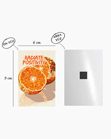 Pozitif Enerji Temalı 9’lu Renkli Tasarım Magnet Seti – Buzdolabı ve Hediye İçin Dekoratif 6x9 cm
