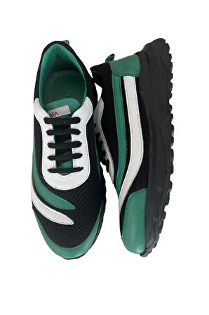 Taraftar Renkleri Erkek  Deri Sneaker