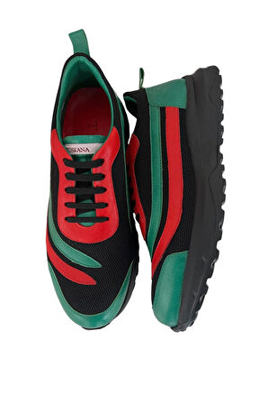 Taraftar Renkleri Erkek  Deri Sneaker