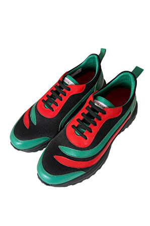Taraftar Renkleri Erkek  Deri Sneaker