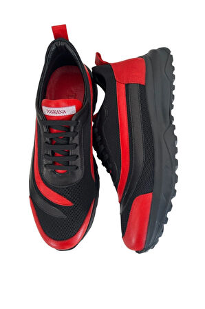 Taraftar Renkleri Erkek  Deri Sneaker