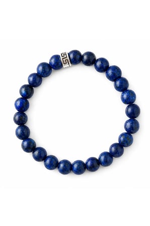 Bileklik Doğaltaş Sıkma Lapis Lazuli 8 mm - İletişim Odaklanma ve Bilgelik