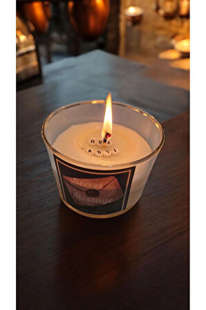 Seni Seviyorum Gizli Mesajlı Lavanta Kokulu %100 Doğal Soya Mum