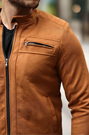 Erkek Dar Kesim Süet Ceket