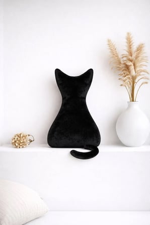 Kedi Figürlü Dekoratif Kırlent