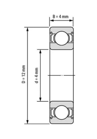 604 2Rs Minyatür Rulman 4x12x4 mm 5 Adet