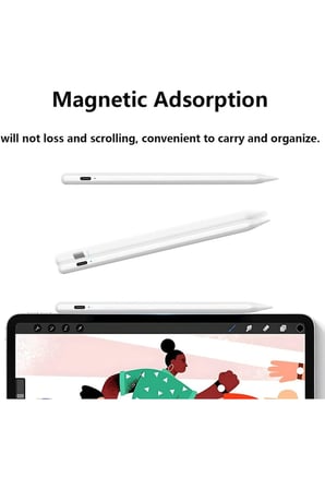 Universal Dokunmatik Çizim Kalemi – iPad iOS Android Windows Uyumlu Şarjlı Stylus Kalem + 2 Yedek Uç