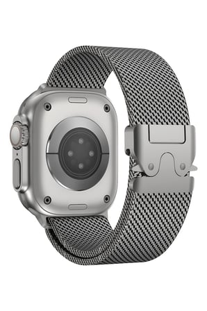 Apple Watch 11 10 9 8 7 6 E Ultra Uyumlu 42 44 45 46 49M Tokalı Metal Hasır Örme Zincir Kordon