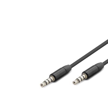 Evimdeyokyok HDX1014 Ses Kablosu 3.5mm TRRS 3 Metre Siyah Altın Kaplama Aux Kablosu