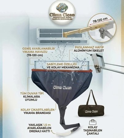 DUVAR TİPİ KLİMA TEMİZLEME APARATI 