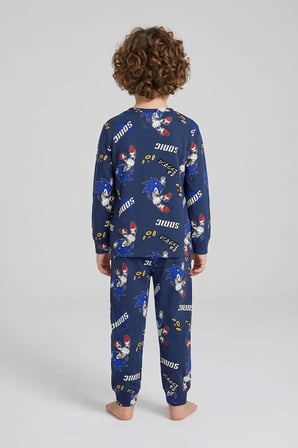The Hedgehog Super Sonic Desenli %100 Pamuk Çocuk Pijama Takımı