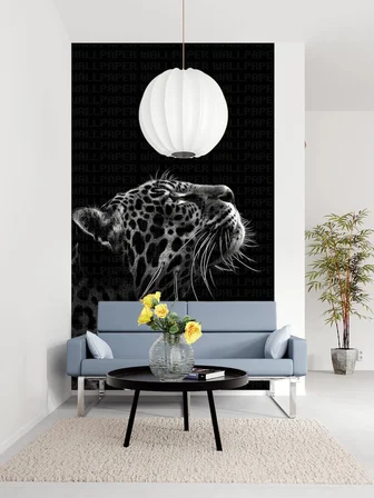 Siyah beyaz jaguar poster duvar kağıdı