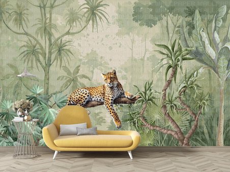 Ormanda  leopar  poster duvar kağıdı