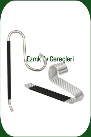 Demir Pantolon Askısı, Kaydırmaz Lastikli, 20 Adet