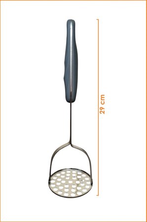 Paslanmaz Çelik Patates Ezici, Domates Ezici, 29 cm, 1 adet