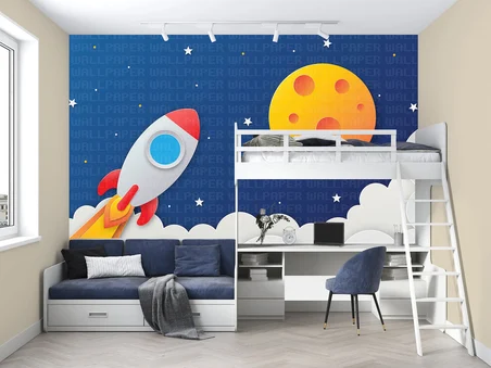 Çocuk odası uzay serisi 16 çocuk odası poster duvar kağıdı