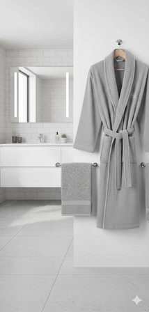 BELİNİS %100 PAMUK OTEL SPA KALİTESİ 1 ADET BORNIZ 1 ADET HAVLU 50X90 CM