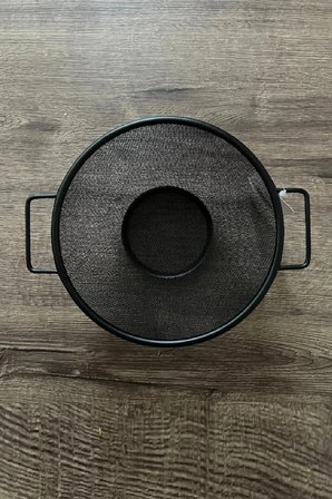 EZMK Ev Gereçleri Siyah Paslanmaz Çelik Süzgeç 20 cm