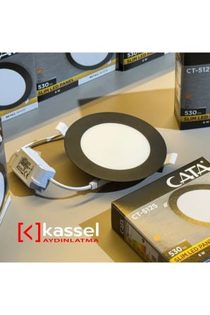 CT-5125G 6W SLİM PANEL SİYAH KASA 3200 K GÜNIŞIĞI