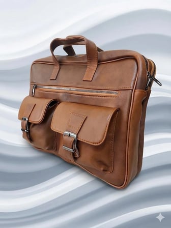 NEWFULL HAKİKİ DERİ EVRAK NOTEBOOK (LAPTOP) ÇANTASI - KAHVERENGİ