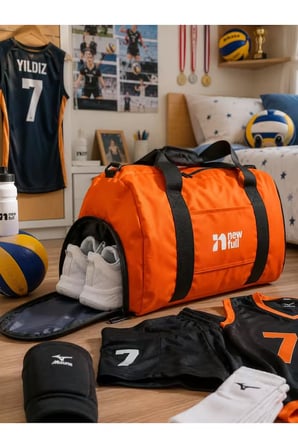 SPORT AYAKKABI BÖLMELİ ASTARLI SU GEÇİRMEZ SEYAHAT VE SPOR ÇANTASI-ORTA BOY