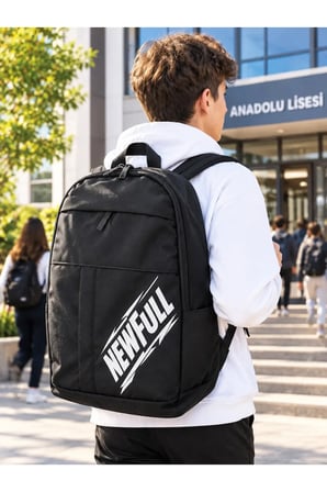 NEWFULL  OKUL SIRT ÇANTASI - SİYAH