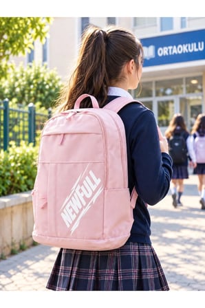 NEWFULL  OKUL SIRT ÇANTASI - PEMBE