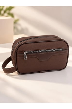 Portföy Clutch Traşlık ve El Çantası-Dokulu Suni Deri