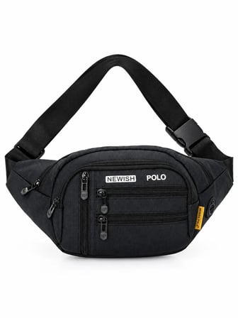 NEWİSH POLO ÇAPRAZ BEL VE OMUZ ÇANTASI-FREE BAG SİYAH BEYAZ